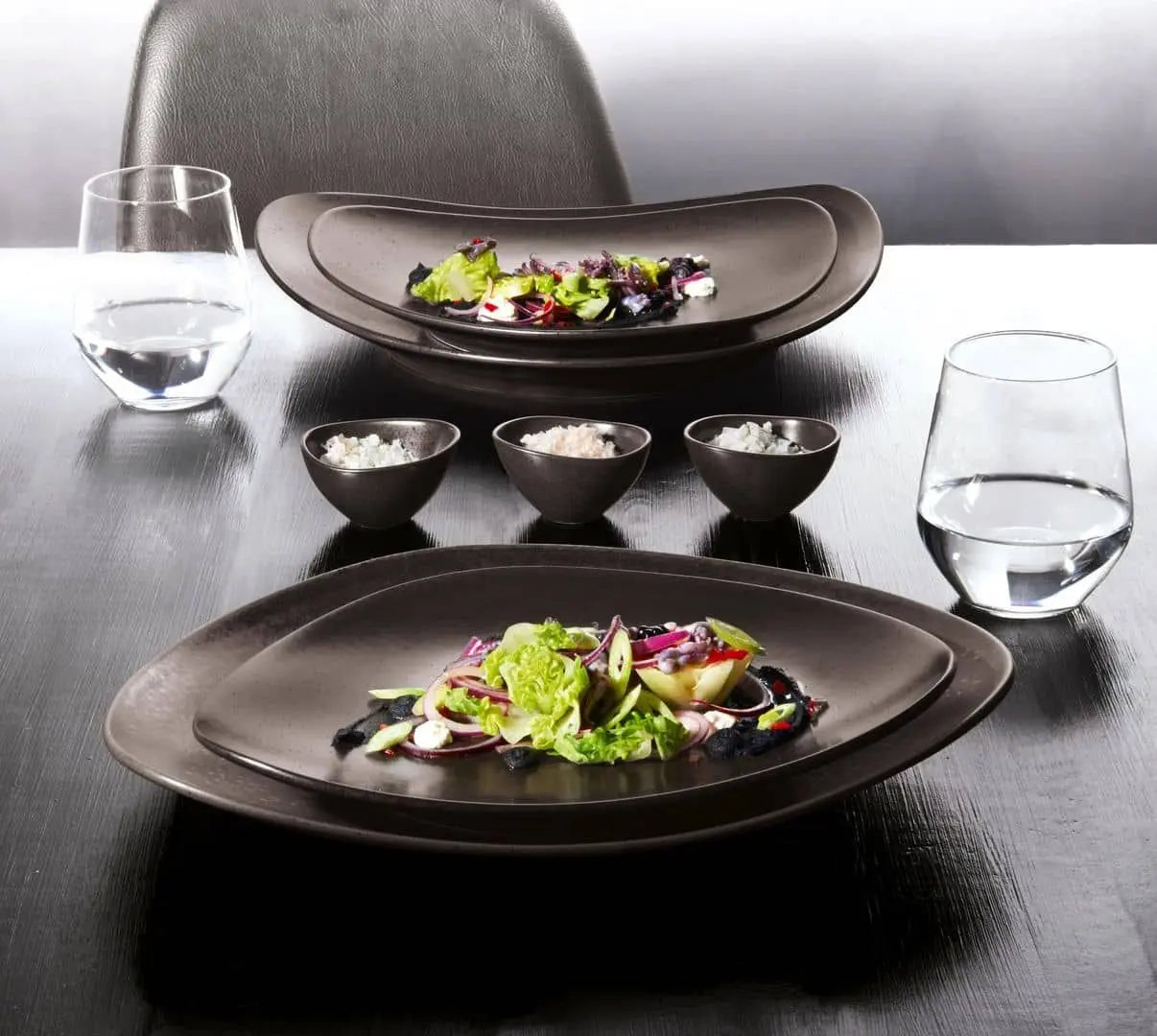Lot de 4 Assiettes Plates Cuba Maron - Asa (3 Tailles Disponibles)