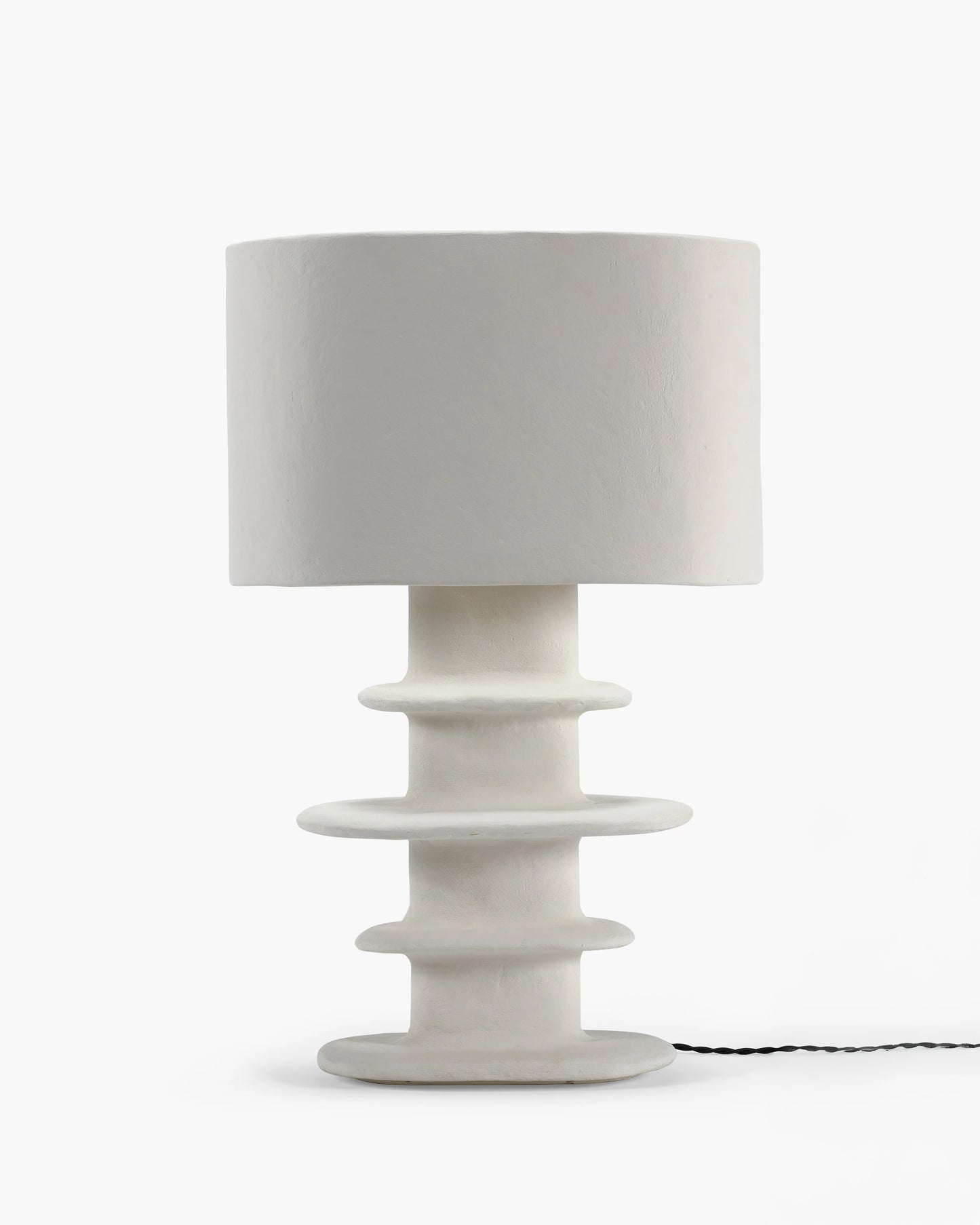 Lampe de table en papier mâché blanc géométrique Terre - Serax