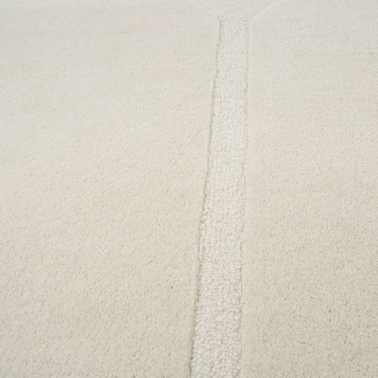 Tapis Terra en Laine 160x230 cm Écru - Idaho Éditions