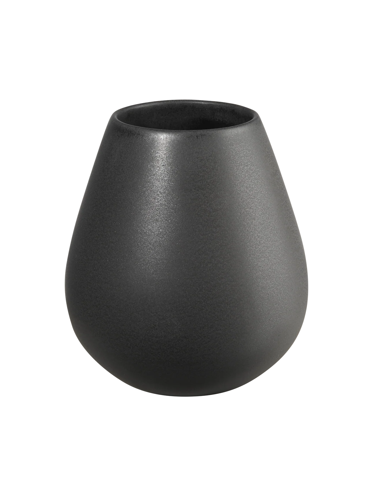 Vase en Faïence Noir D. 9 cm x H. 18 cm - ASA