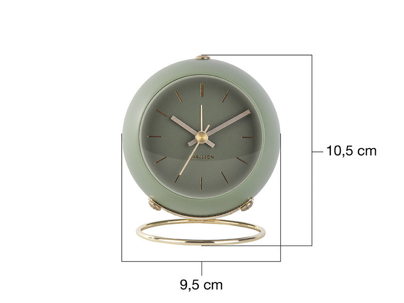 Réveil Alarme Globe D.9,5 cm - Present Time