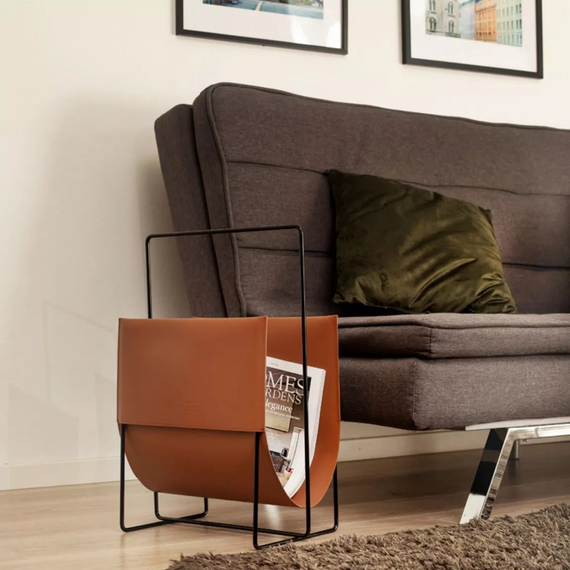 Porte-Revues Espoo en Cuir (Brun ou Noir) - Everyday Design