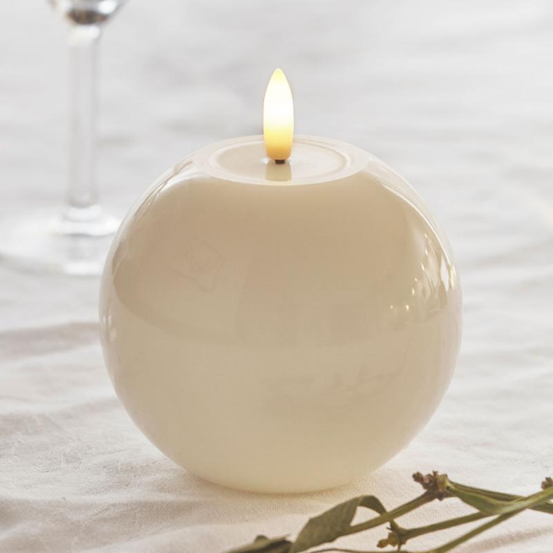 Bougie LED Ronde en Cire D.10 x H.9 cm - Sirius