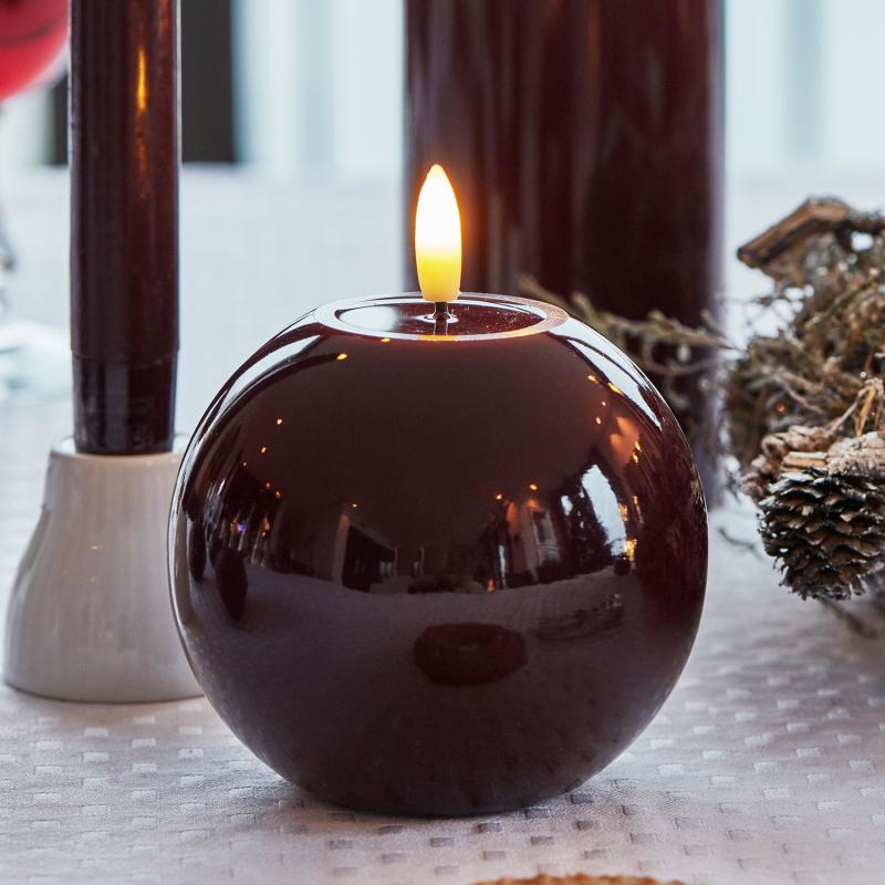 Bougie LED Ronde en Cire D.10 x H.9 cm - Sirius