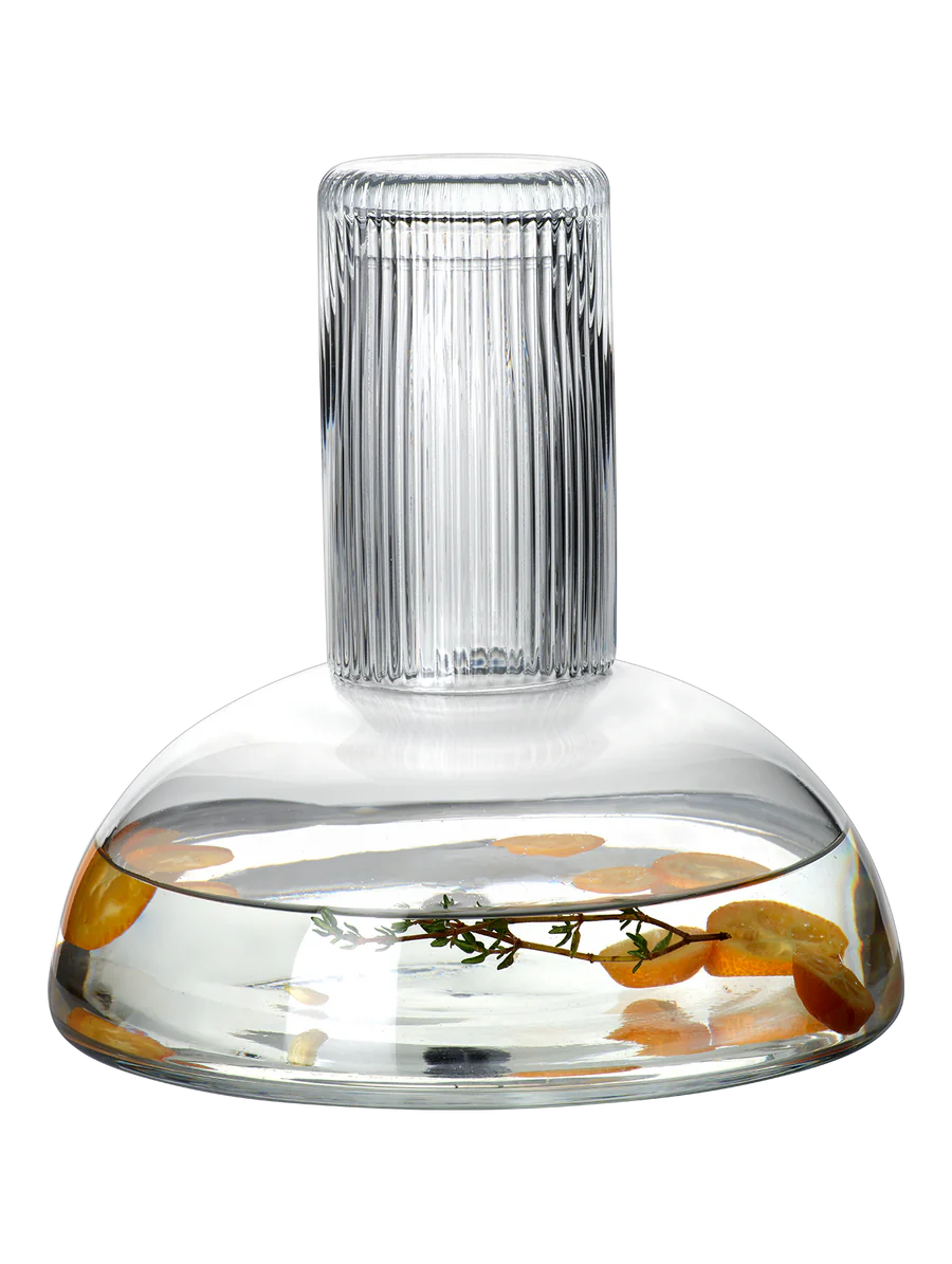 Carafe en Verre et son Verre à Boire Transparent ou Gris - ASA