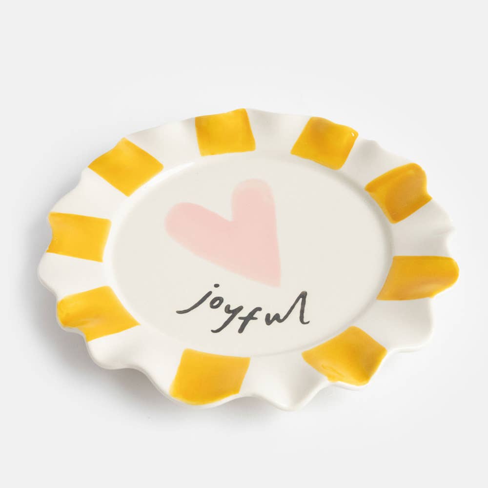 Set de 2 Assiettes Cœur Rose Joyful - Caroline Gardner