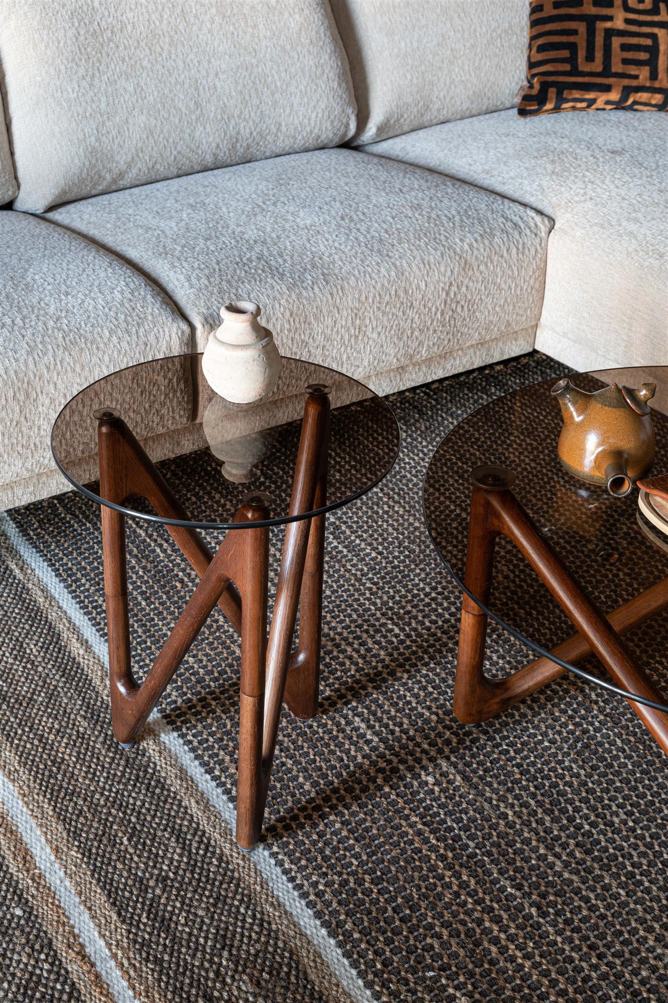 Table d'Appoint Naia en Chêne et Verre - DutchBone