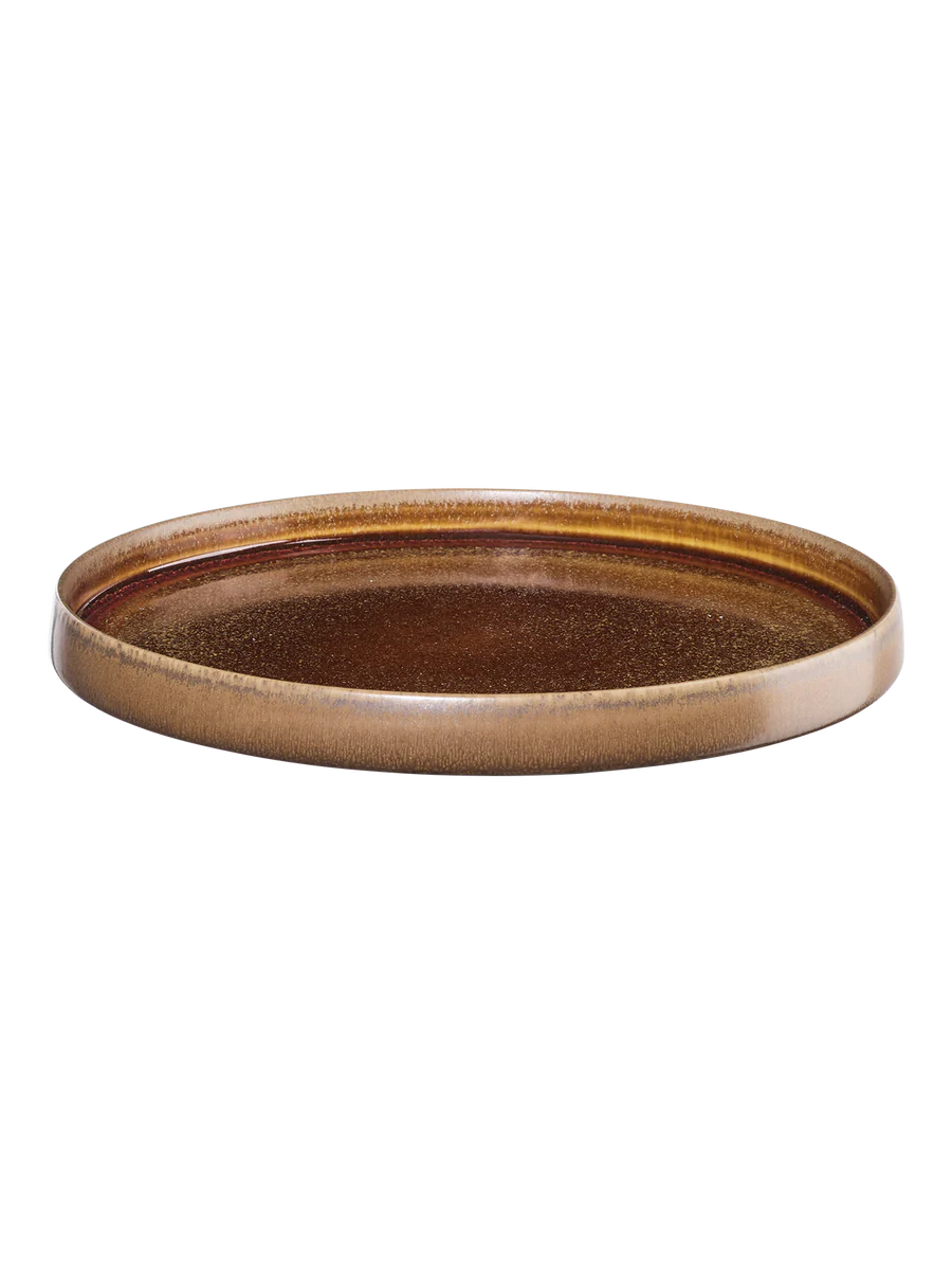 Set de 6 Assiettes Plates en Grès Brun ou Carbonne Gobi - Asa