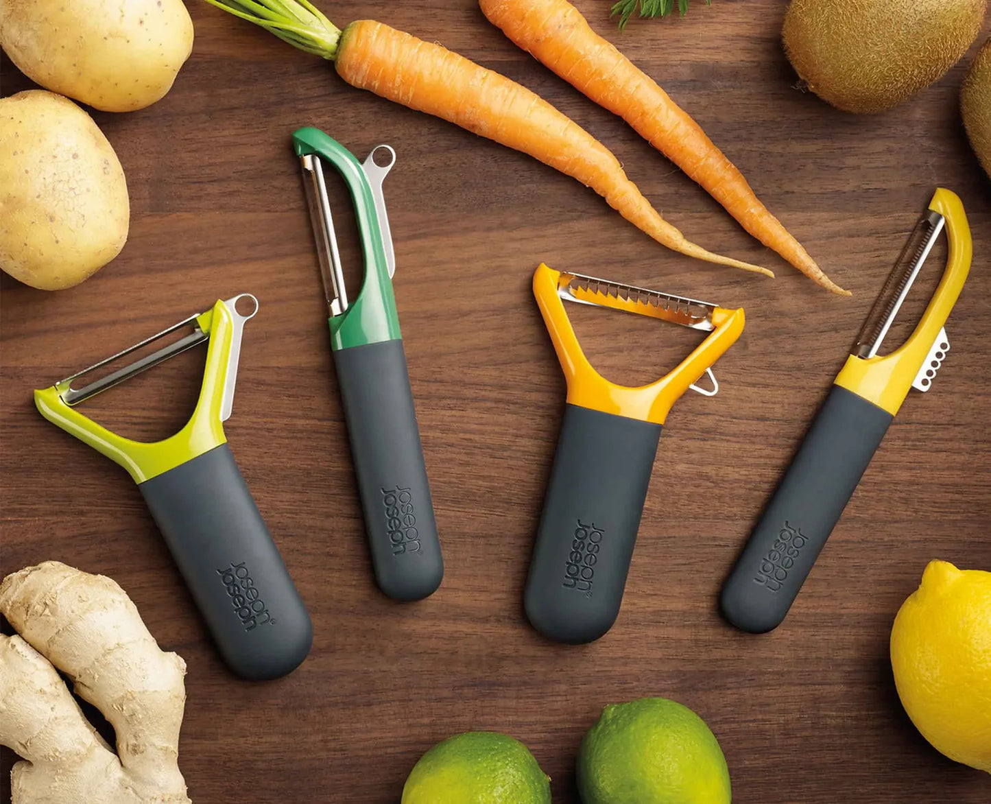 Éplucheur Droit Multi-Peel en Acier Inoxydable - Joseph Joseph
