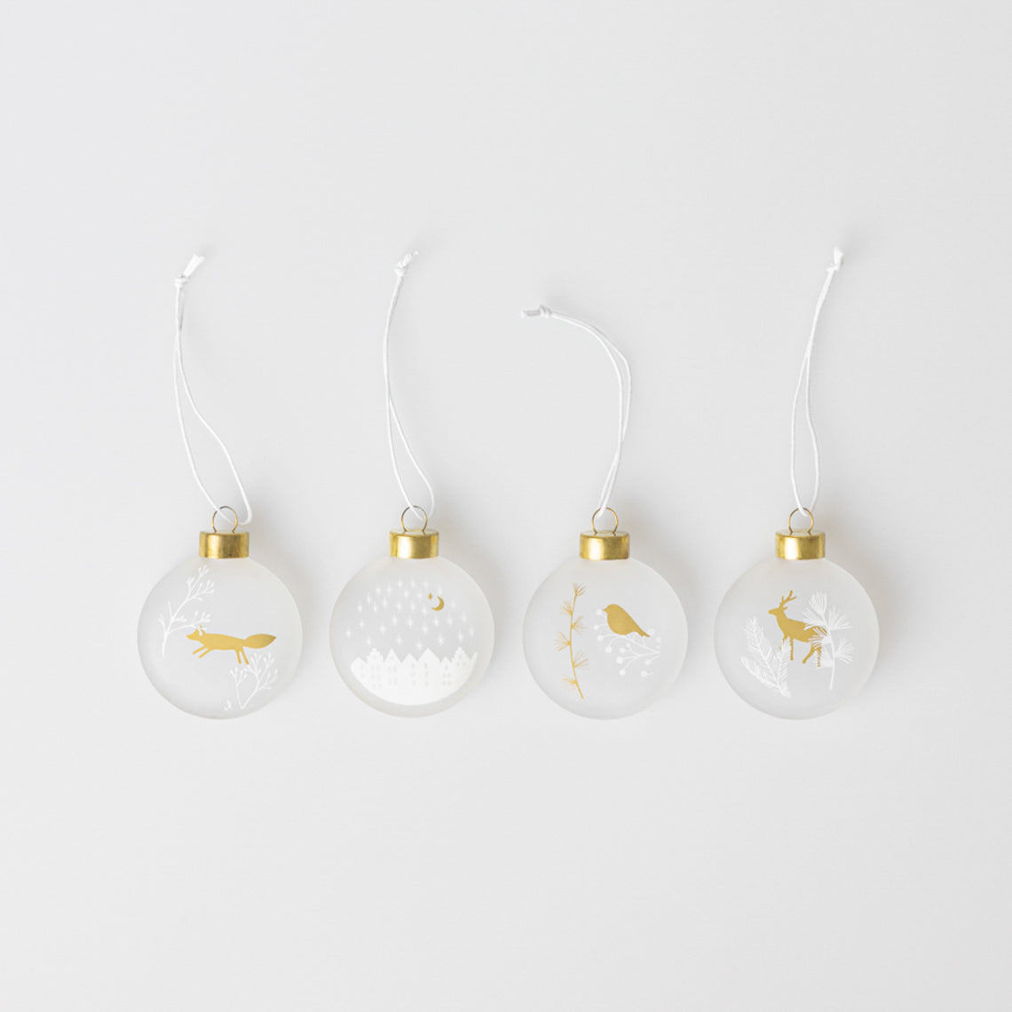 Set de 4 Médaillons en Verres à Accrocher de Noël - Räder