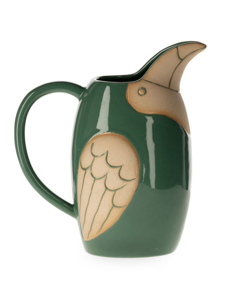 Pichet Bird Vert ou Vert Olive en Grès - Athezza