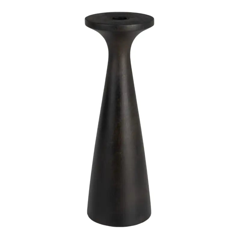 Bougeoir en Bois de Manguier Flames Noir - Zuiver