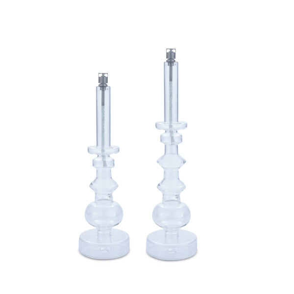 Bougeoir Lampe à Huile en Verre Transparent ou Fumé - Peri Living