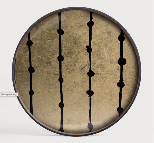 Plateau en Verre Glod Leaf Dots S - Ethnicraft