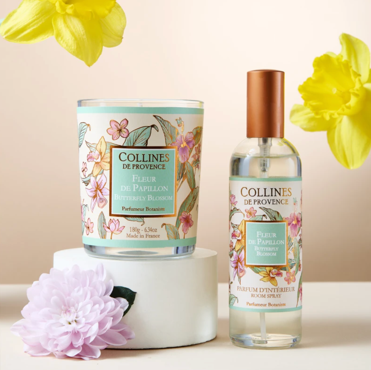 Bougie Parfumée Fleur de Papillon 180g - Collines de Provence
