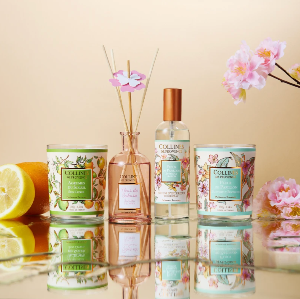Bougie Parfumée Fleur de Papillon 180g - Collines de Provence