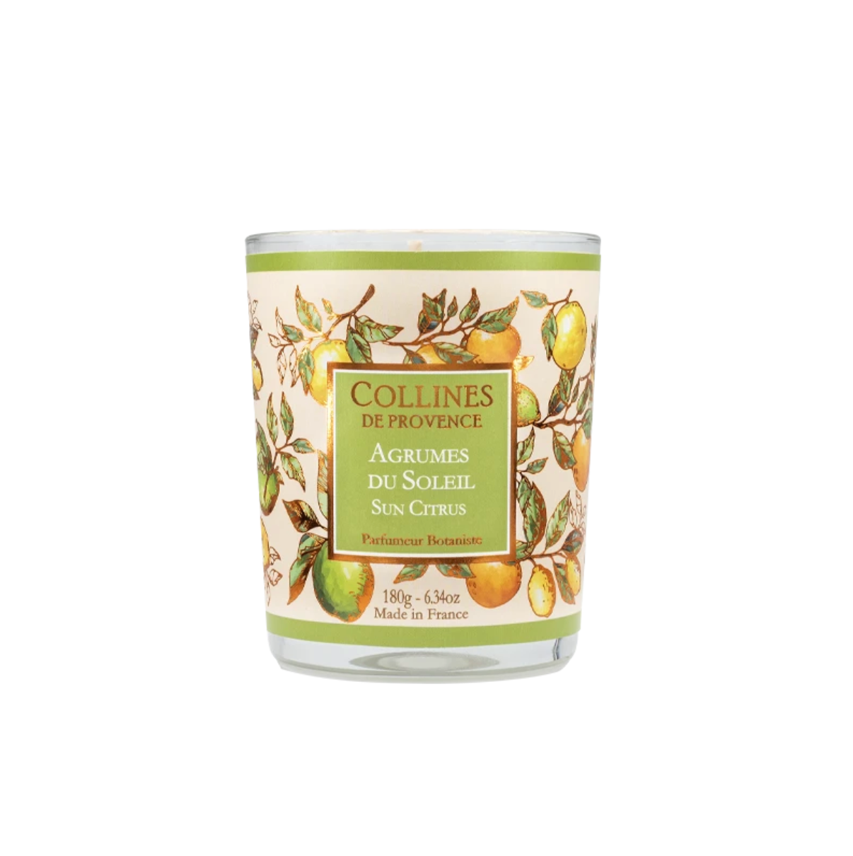 Bougie Parfumée Agrumes du Soleil 180g - Collines de Provence
