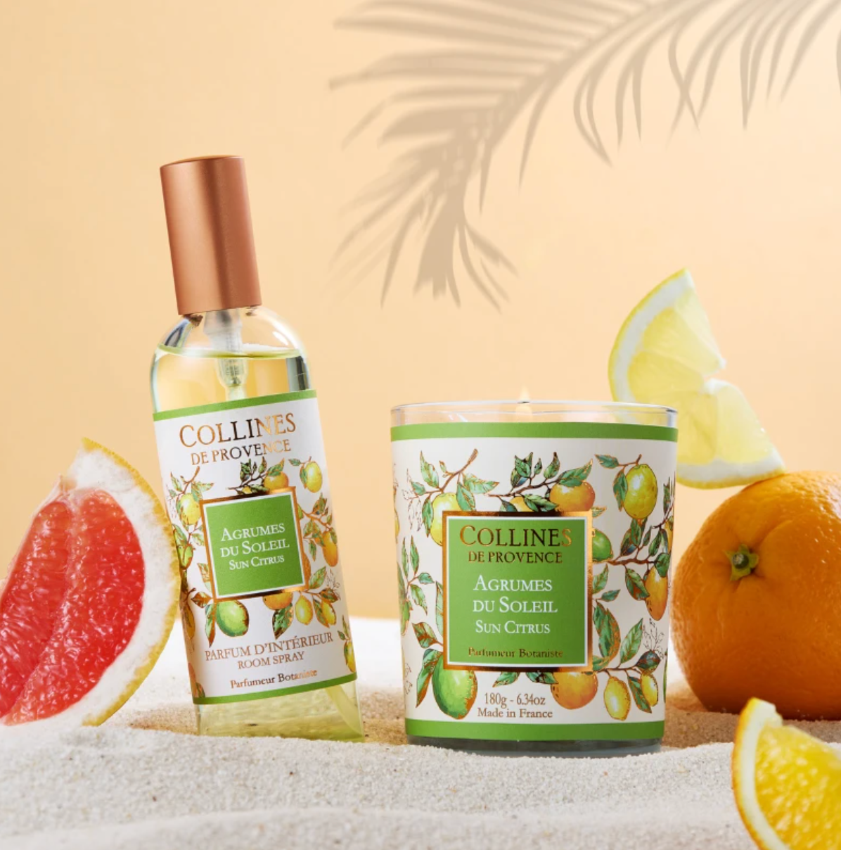 Bougie Parfumée Agrumes du Soleil 180g - Collines de Provence