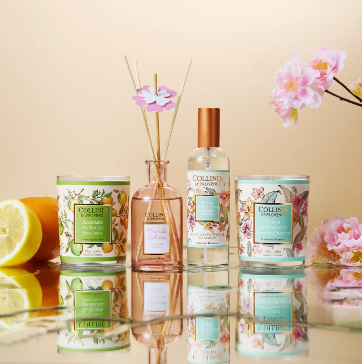 Bougie Parfumée Agrumes du Soleil 180g - Collines de Provence