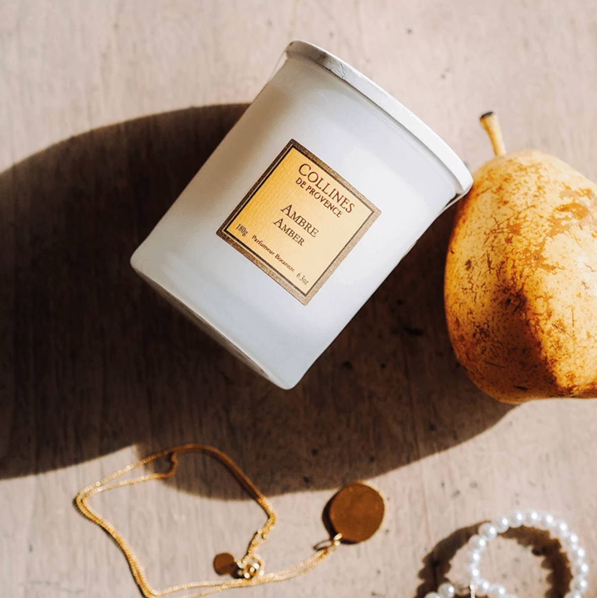 Bougie Parfumée 180g Ambre - Collines de Provence