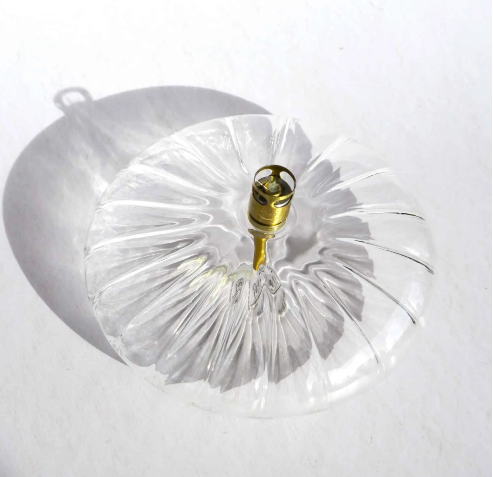 Lampe à Huile Disque Élégant en Verre - Peri Living