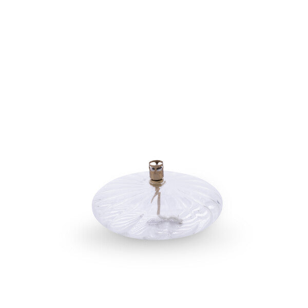 Lampe à Huile Disque Élégant en Verre - Peri Living