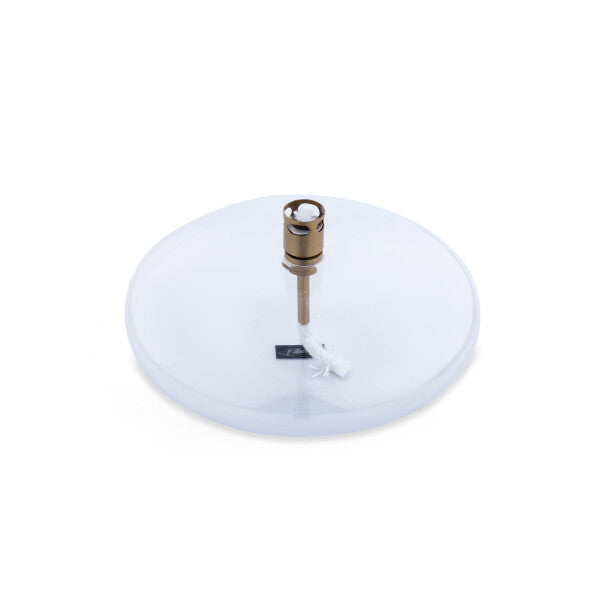 Lampe à Huile Disque en Verre Transparent ou Noir - Peri Living