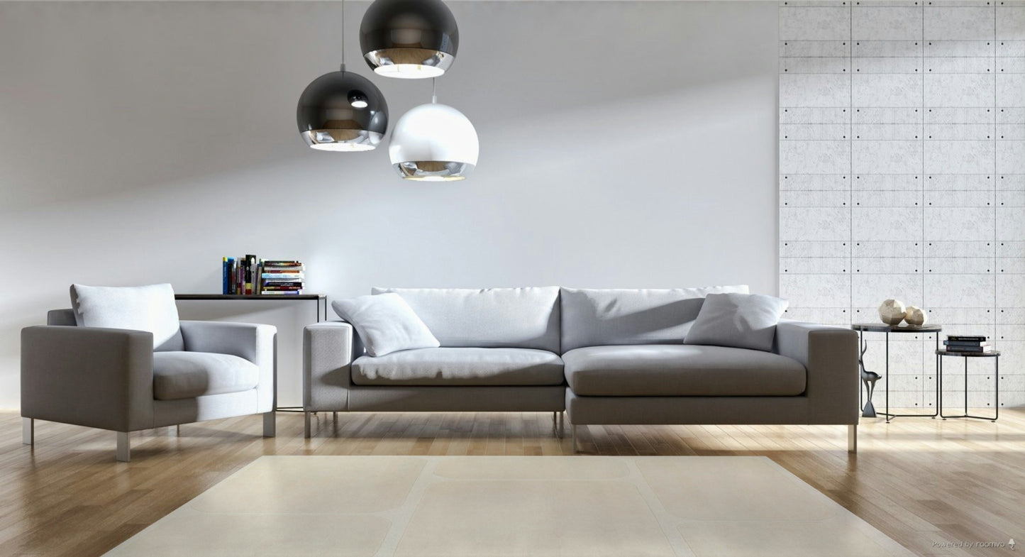 Tapis Terra en Laine 160x230 cm Écru - Idaho Éditions