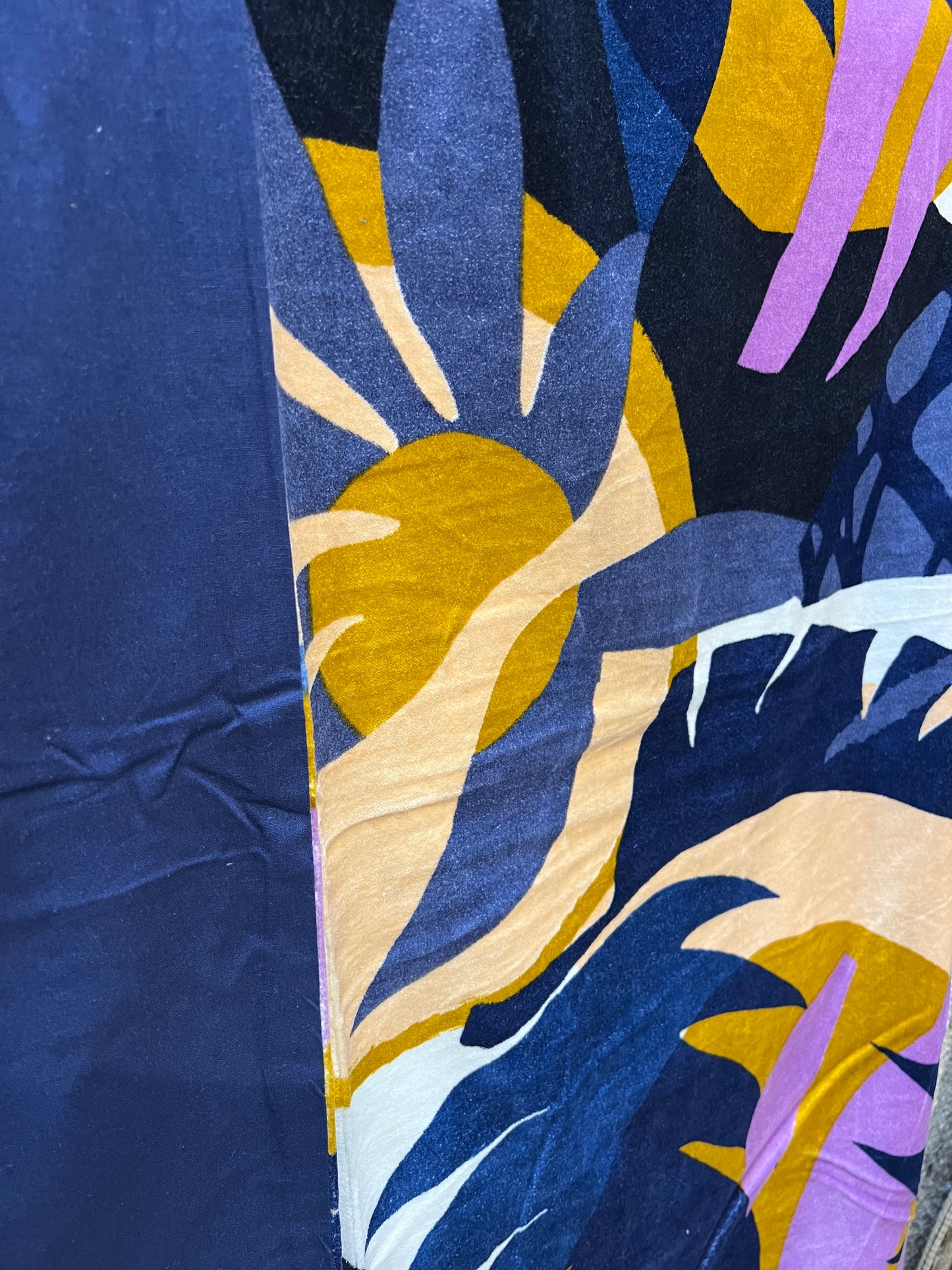 Housse d'Édredon Papercut Indigo / Bronze 85x200 cm - Haomy