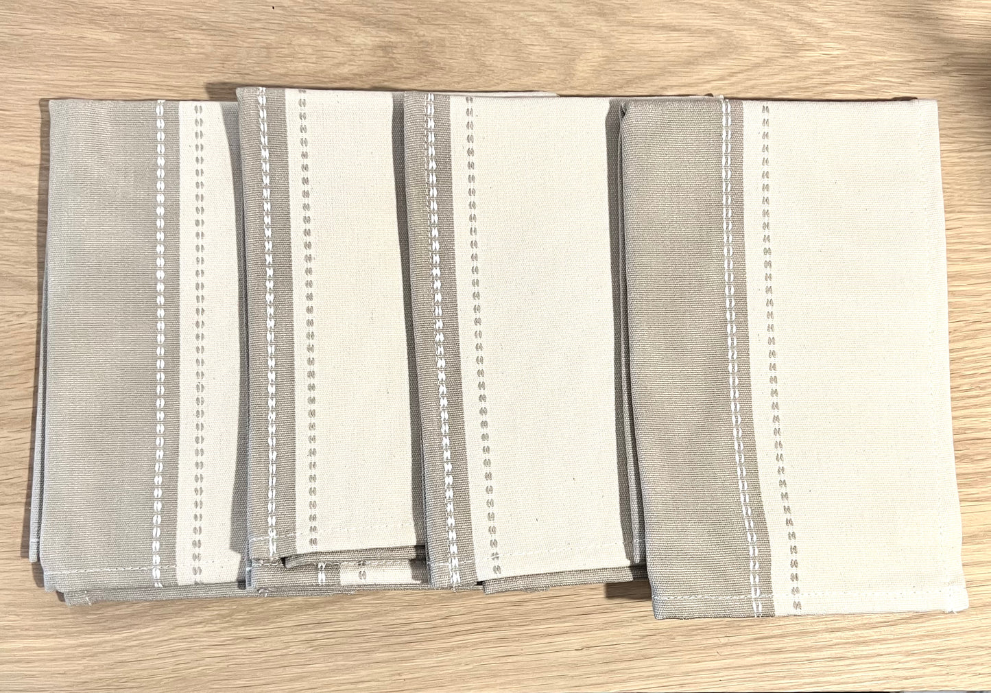 Lot de 4 Serviettes de Table en Coton Grand Sellier - Les Toiles du Soleil