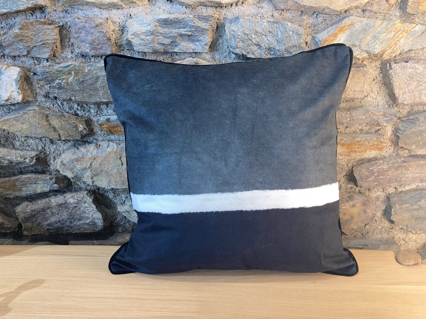 Housse de Coussin Linéaires Vert et Noir - Podevache