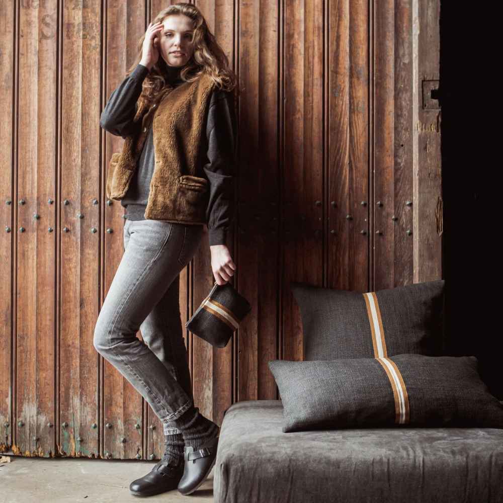 Housse de Coussin en Lin et Laine Jasper - Libeco