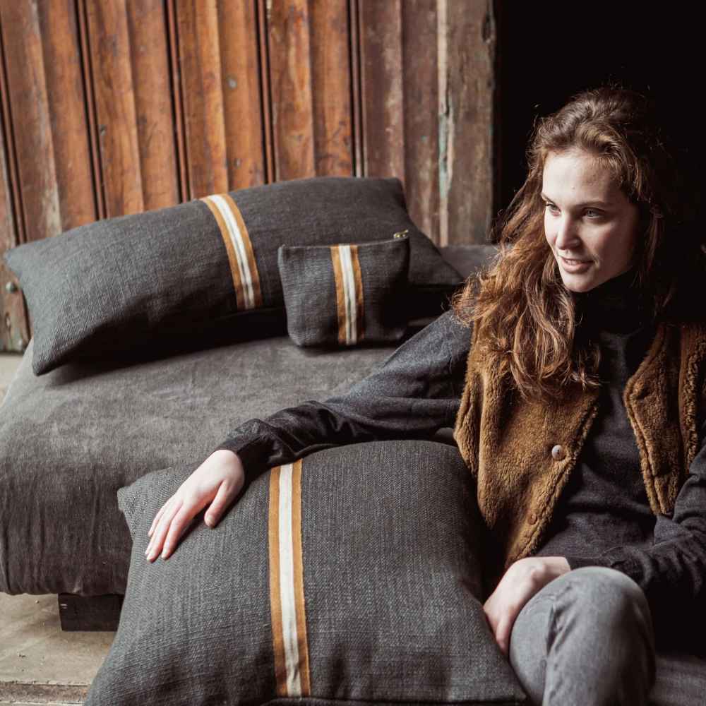 Housse de Coussin en Lin et Laine Jasper - Libeco