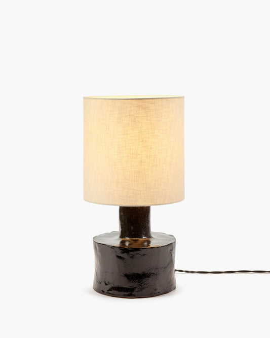 Lampe de Table en Grès Catherine Noir/Beige - Serax