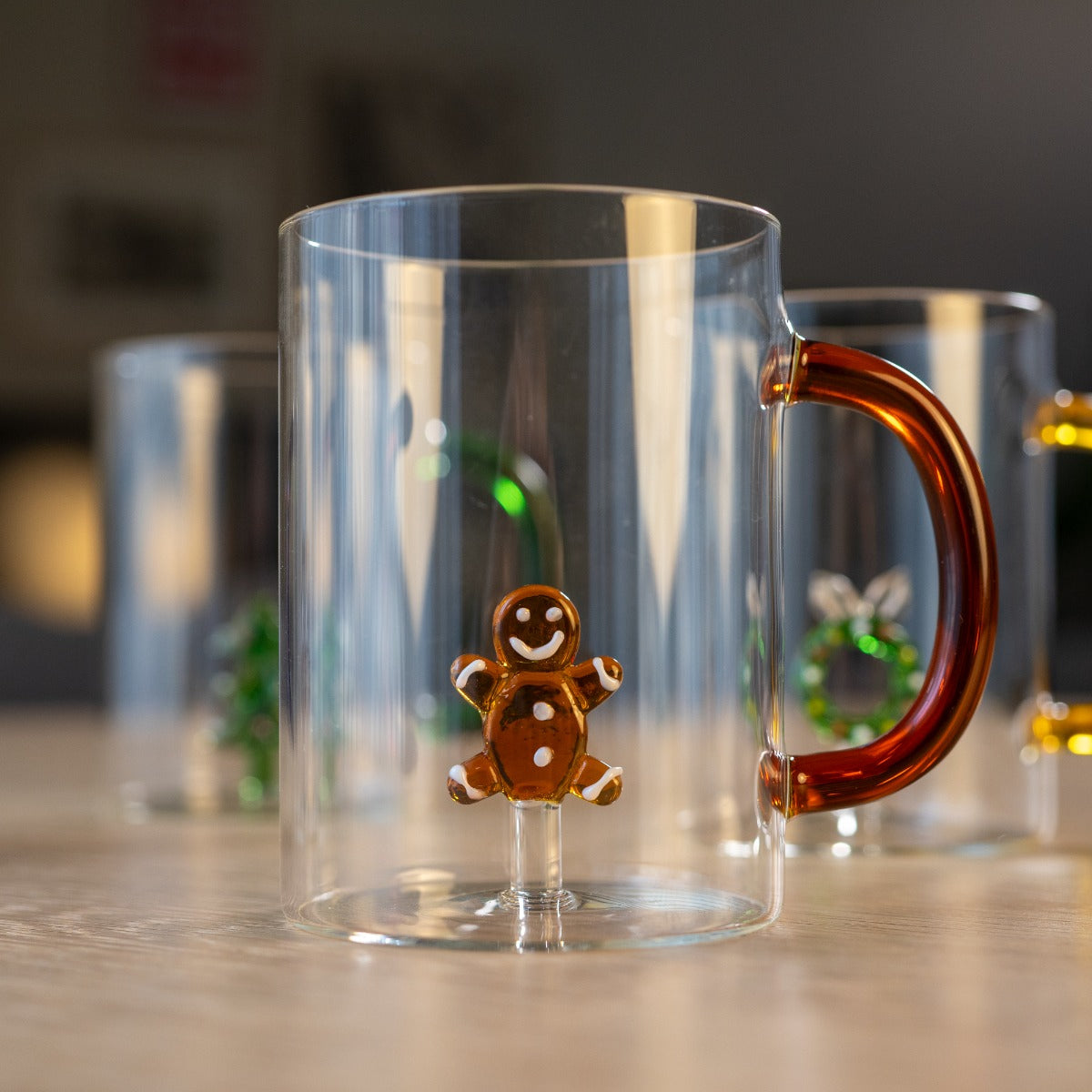 Mug en Verre Décoration Thème de Noël en 3D 420 ml - WD Lifestyle