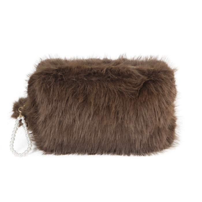 Pochette Fausse Fourure & Porte-Clé 22x16 cm - Podevache