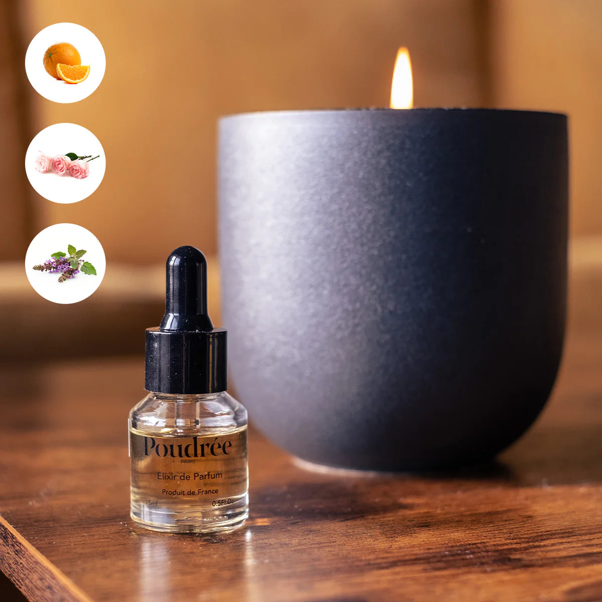 Élexir de Parfum Pipette pour Bougie en Perle 15ml - Poudrée Paris