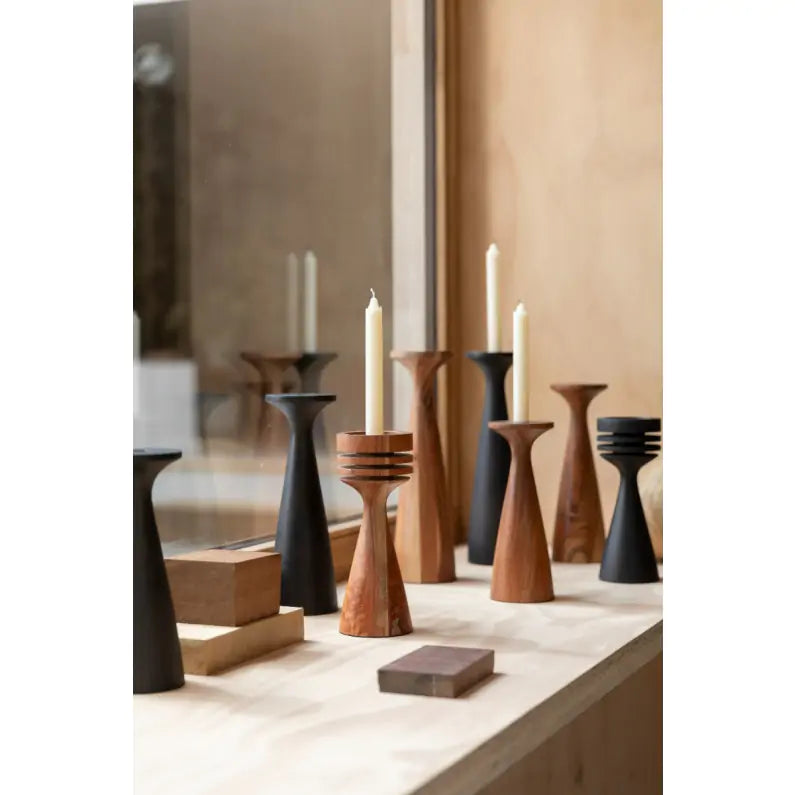 Bougeoir en Bois d'Acacia Hoover - Zuiver