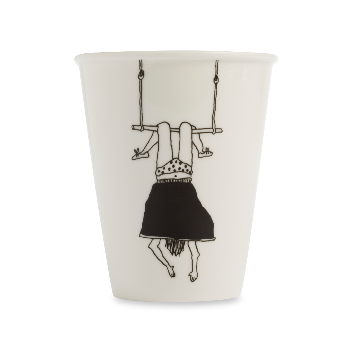 Tasse en Porcelaine avec Illustration "Fille au Trapèze" - Helen B