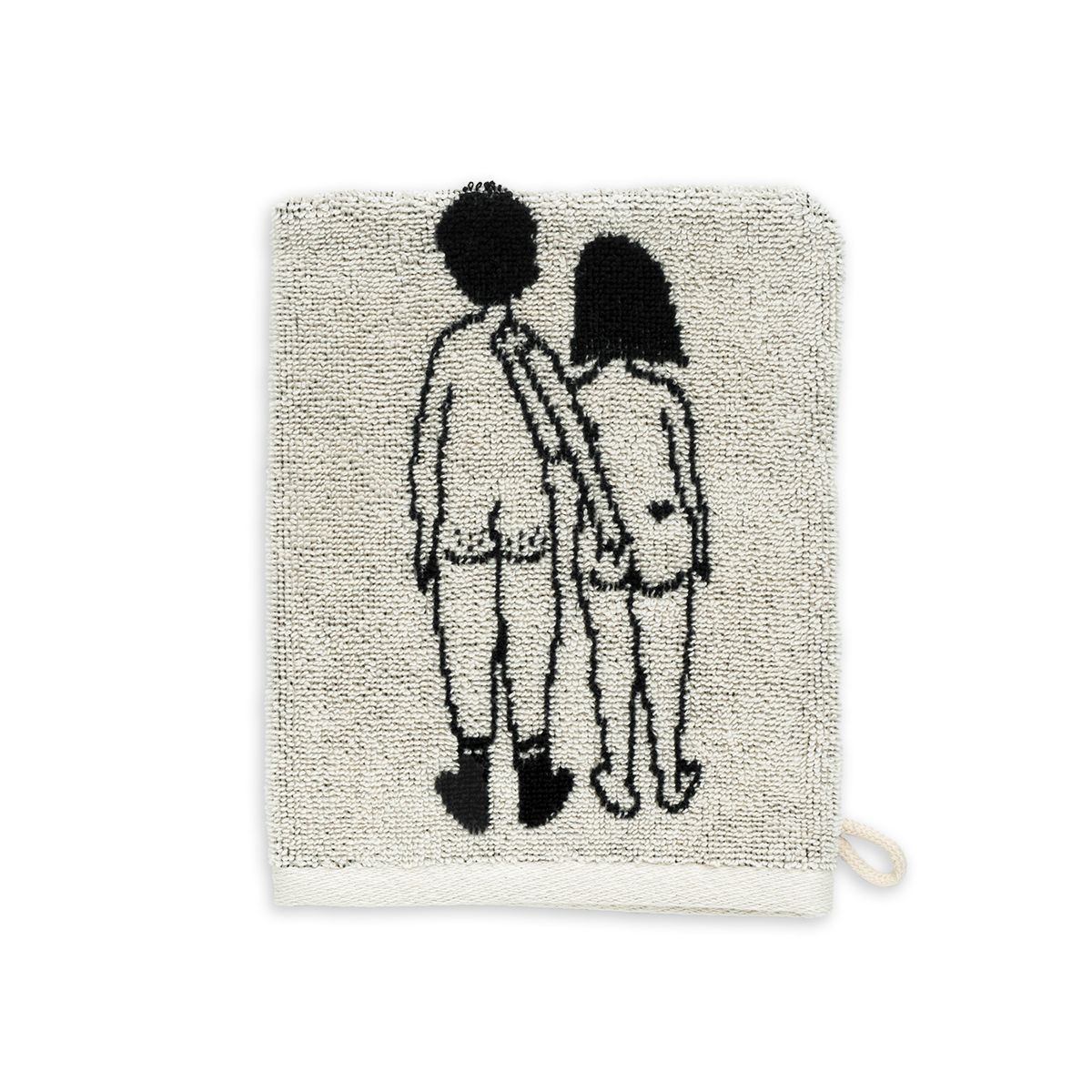Set de Deux Gants de Toilette Illustration "Couple Nu" - Helen B