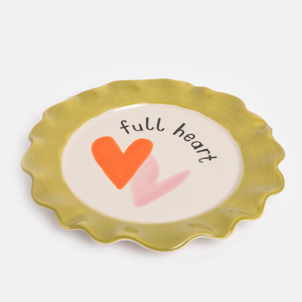 Assiette en Grès Coeurs "Full Heart" - Caroline Gardner