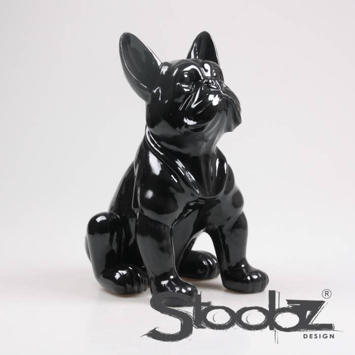 CHIEN BOULEDOGUE FRANÇAIS NOIR 24X20X37 CM STOOBZ DESIGN