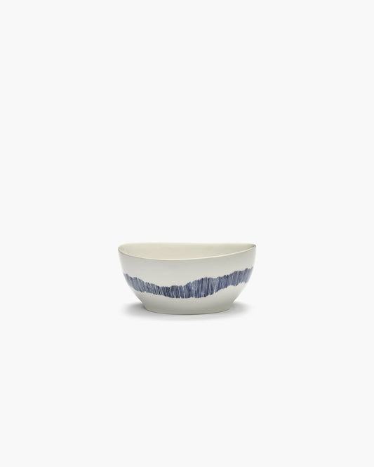 Set de 4 Bols Blancs et Bleus 80 cl - Serax