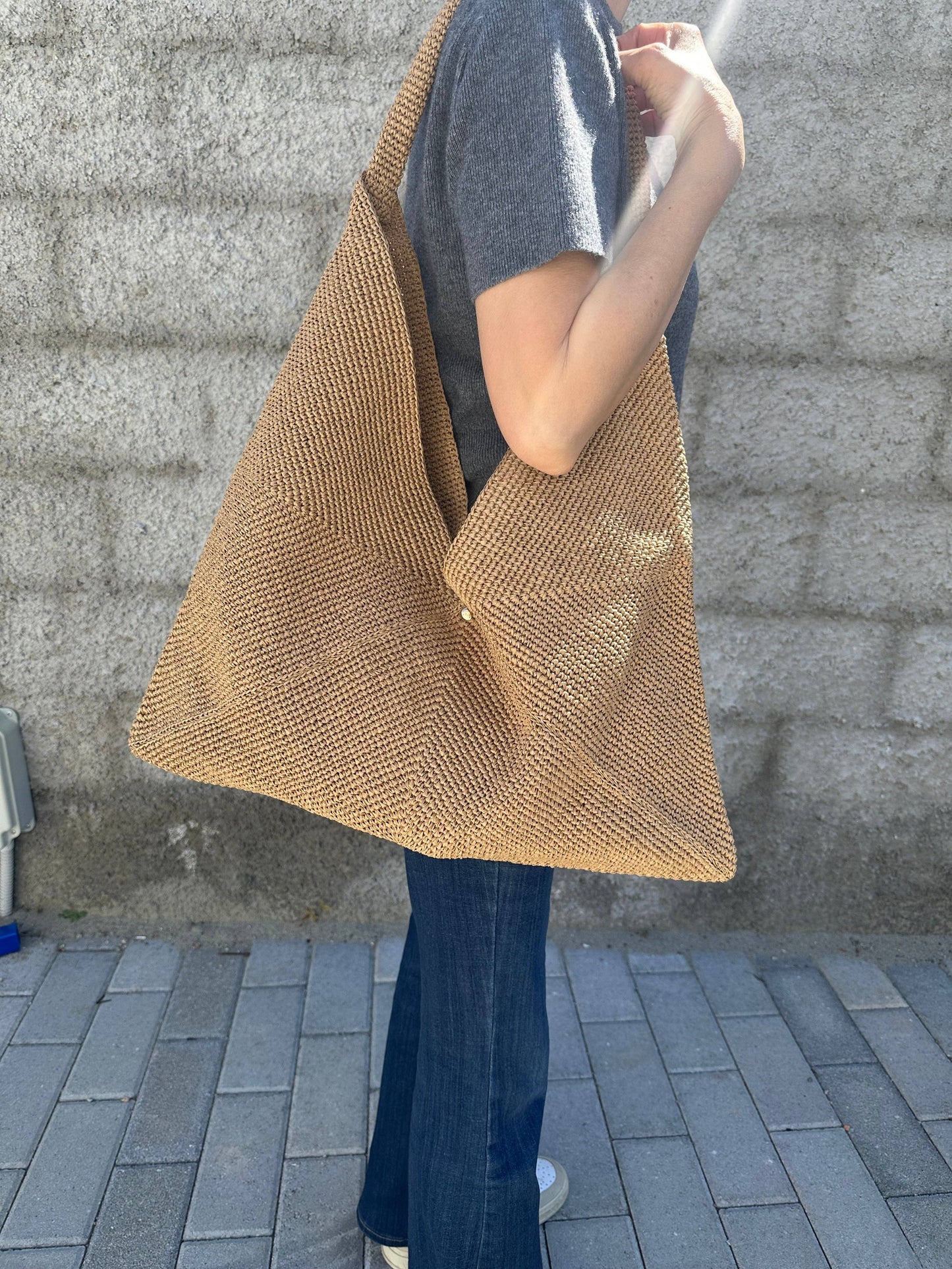 Tote-Bag en Raphia Marina, Fabrication Artisanale Italienne