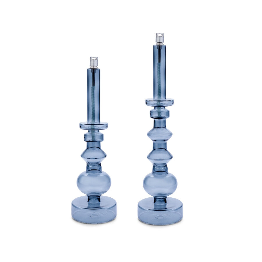 Bougeoir Lampe à Huile en Verre Transparent ou Fumé - Peri Living
