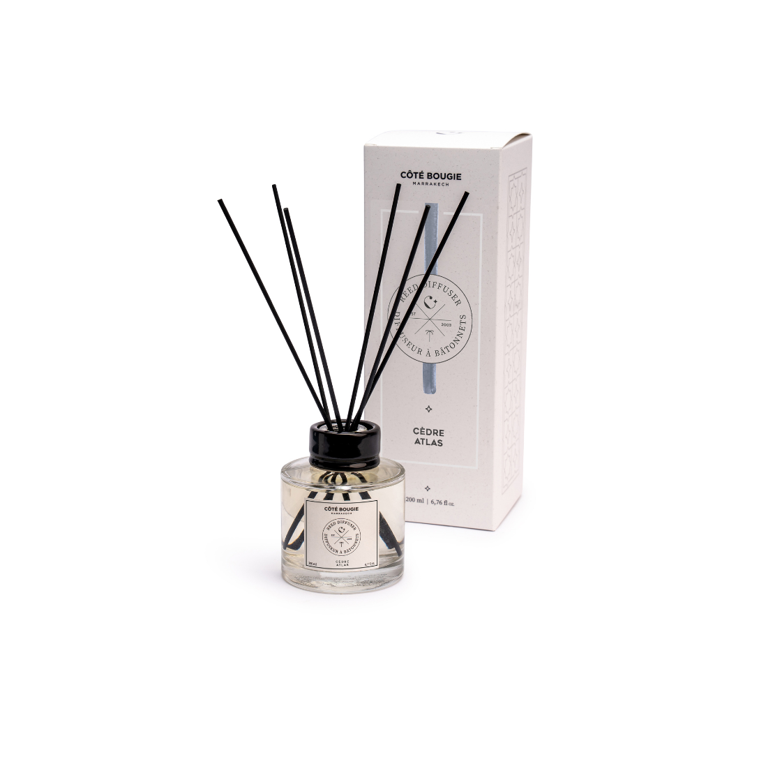 Diffuseur à Bâtonnets Parfumée Cèdre de l'Atlas 100 / 200 ml - Côté Bougie