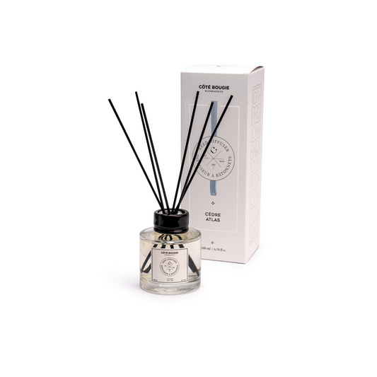 Diffuseur à Bâtonnets Parfumée Cèdre de l'Atlas 100 / 200 ml - Côté Bougie