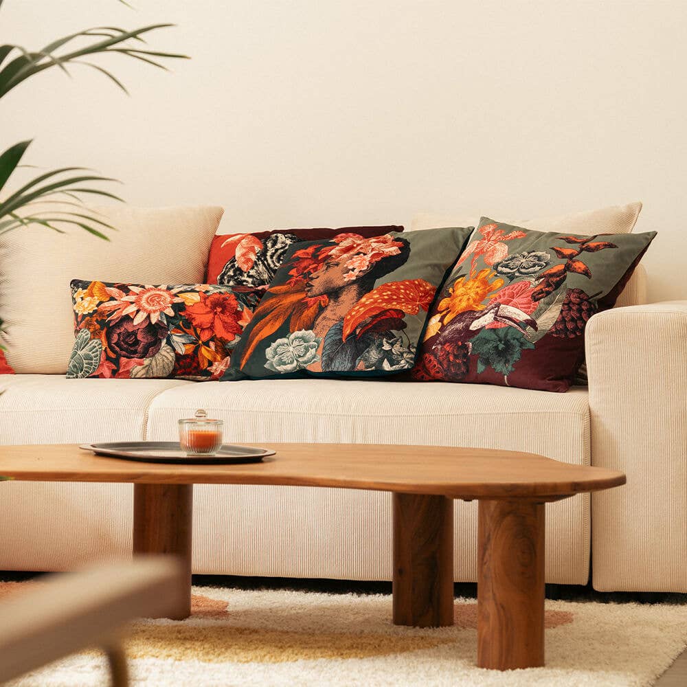 Coussin en Velours Boucan 50x50 - Ibride