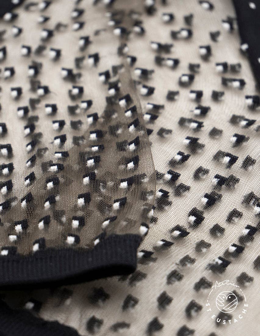 Paire de Chaussettes Crescent Dunes Yellow / Noir - Atelier Saint Eustache