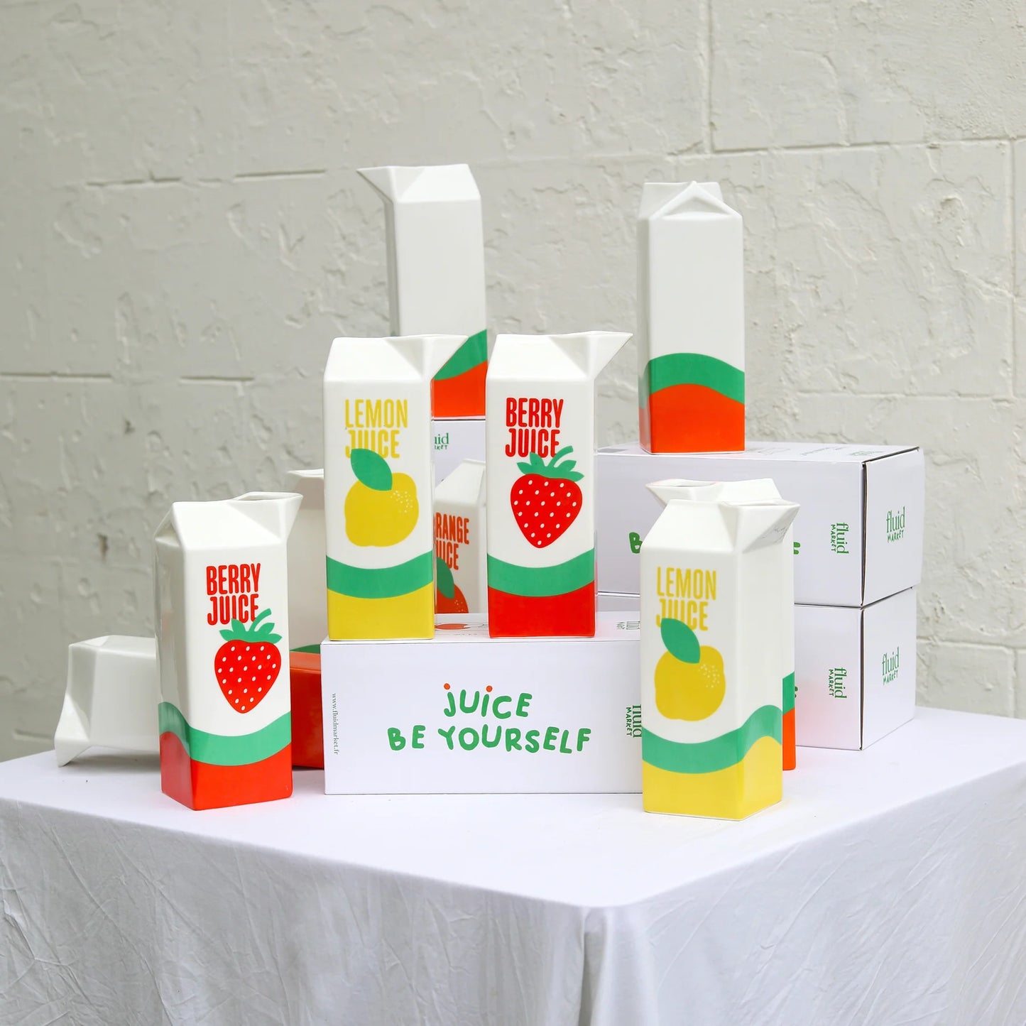 Vase-Pichet Brique de Jus / Lait – Fluid Market